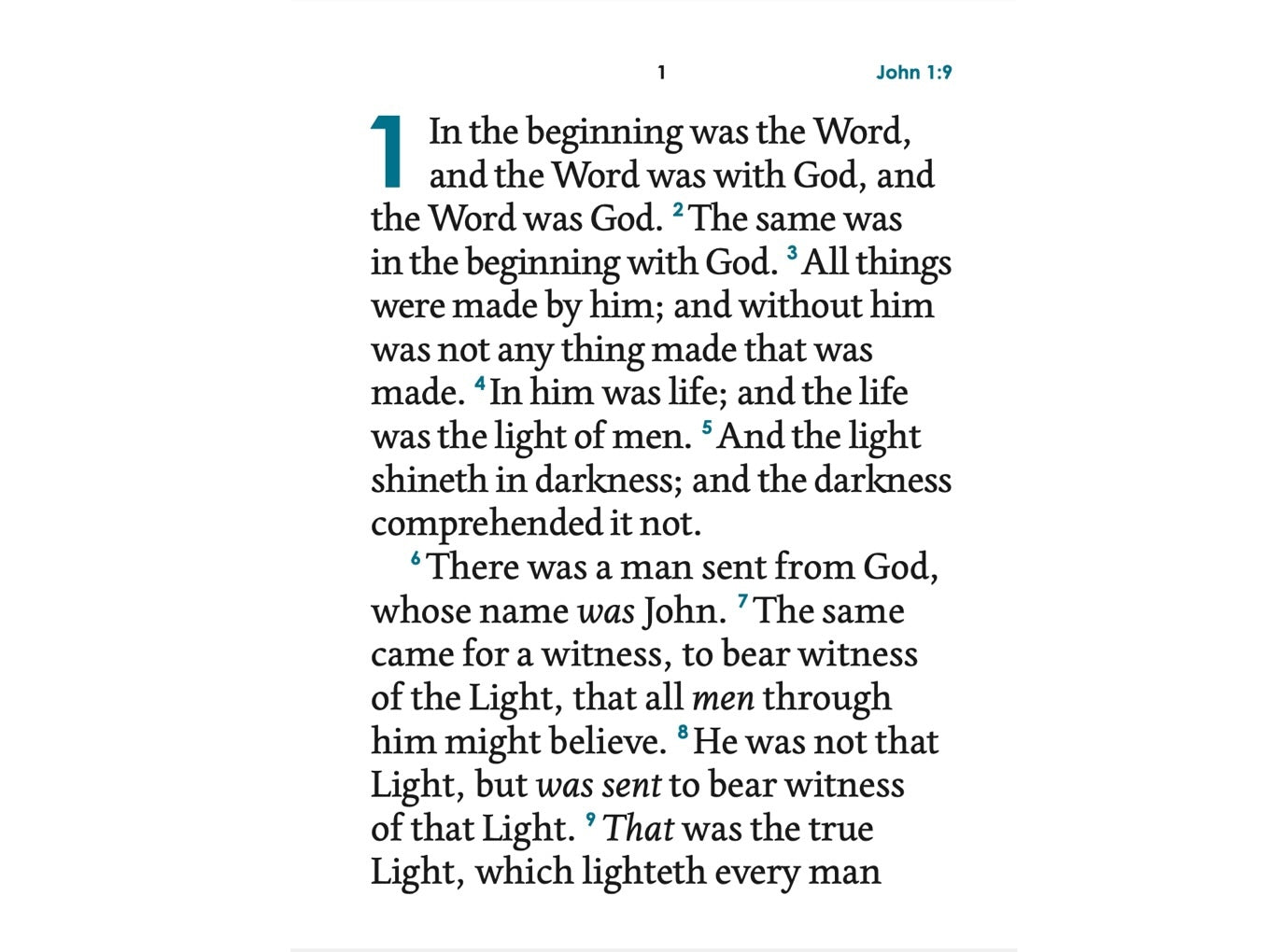 John’s Gospel, Sheepskin KJV