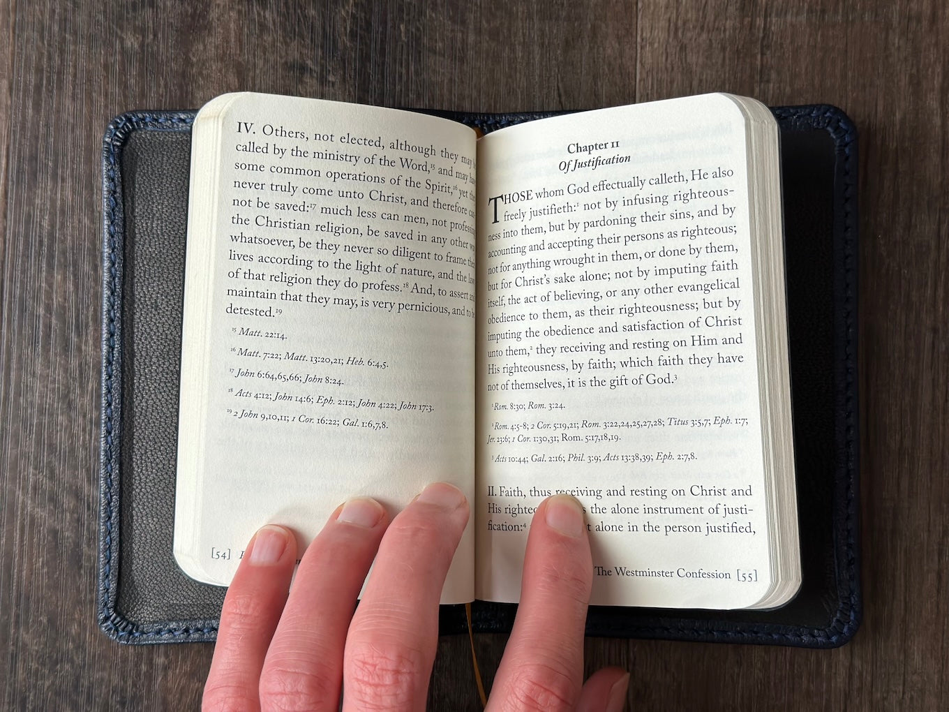 Westminster Confession of Faith, Marine River Grain Goatskin