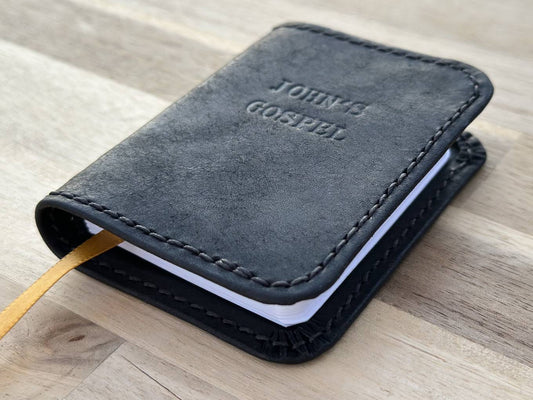 John’s Gospel, Hand-bound Black Cowhide, KJV